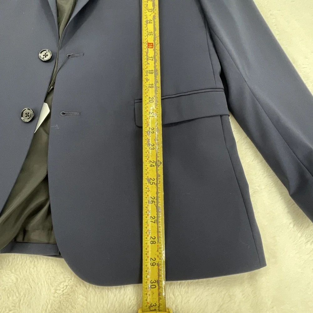 Express Blazer Mens 42R Navy  Slim Sport Coat Performance Stretch Work Travel